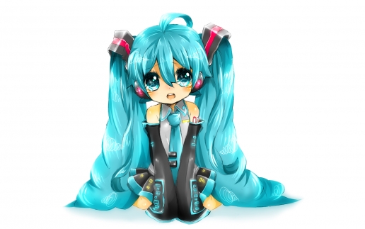 Little Miku crying